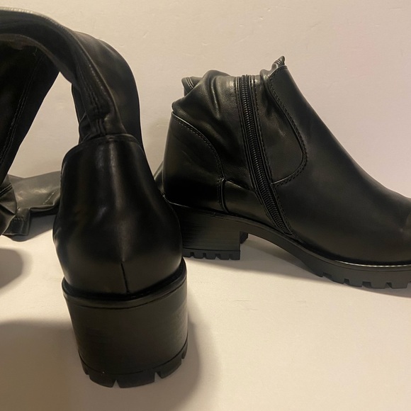 Black Azalea Wang Stretchy Thigh High Boots size 10 - Picture 10 of 16